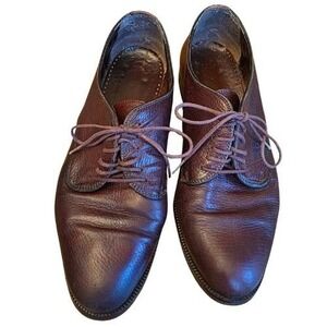 Vintage Joan & David Womens 7.5/8 Burgundy Leather Oxford Derby Shoes Lace Up 39